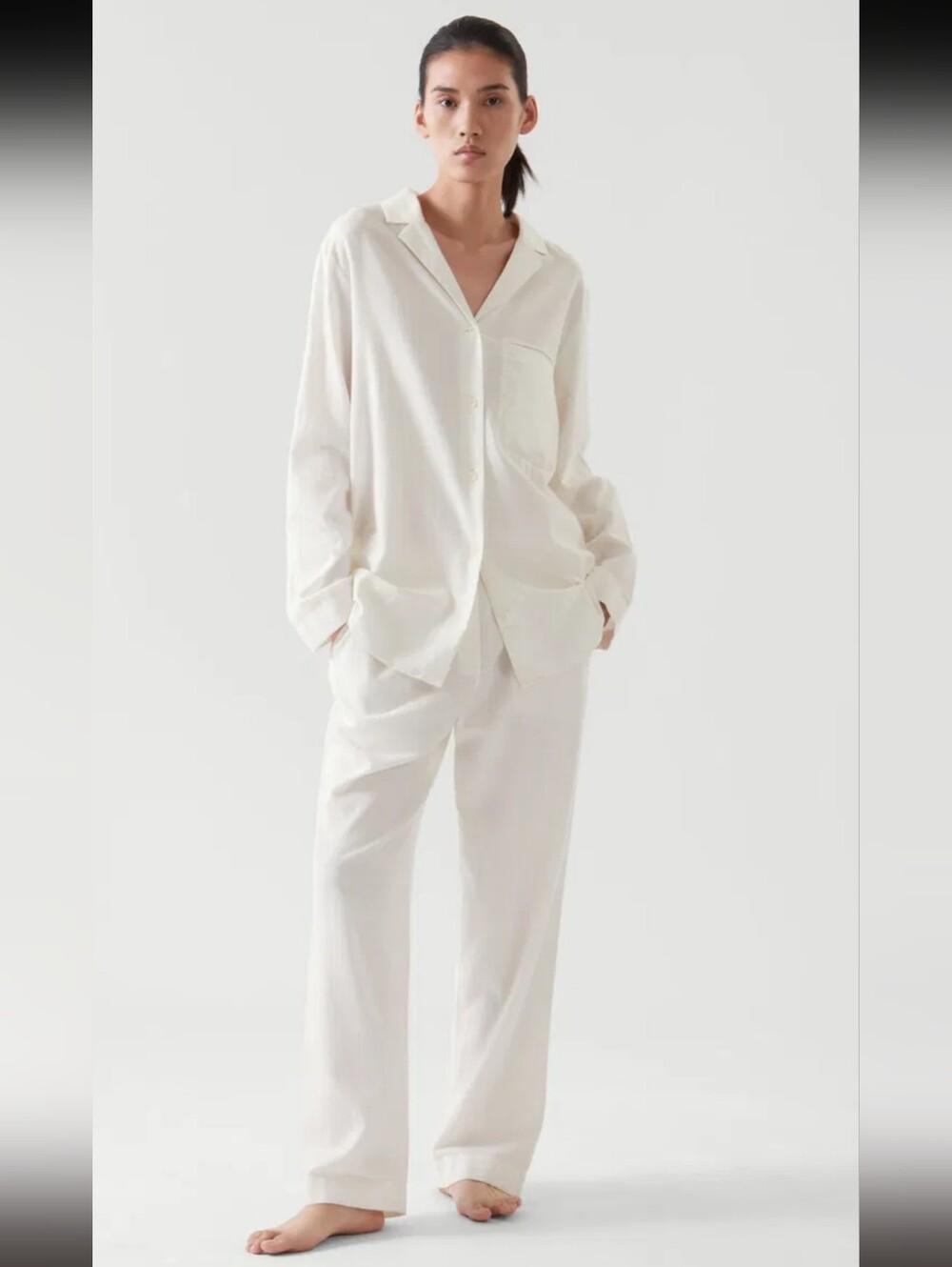 NWT COS Flannel Pijama Set In The Bag Sz L